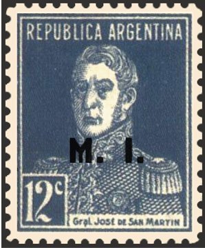 José Francisco de San Martín (1778-1850), ovpt. "M.I."