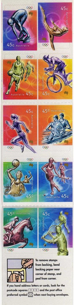 Olympics self adhesive booklet