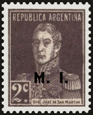 José Francisco de San Martín (1778-1850), ovpt. "M.I."
