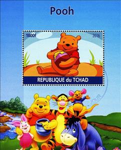 Souvenir Sheet, Pooh, Cinderellas,  , Cartoons, Disney