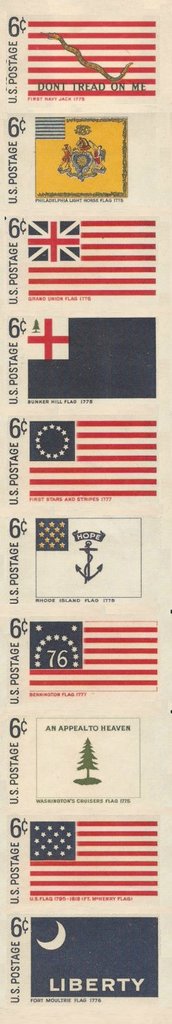 Se-tenant, Historic Flags, United States of America,  , Flags