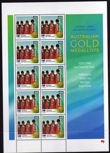 Mini Sheet, Three day eventing offset minisheet, Australia,  , Equestrianism and horse riding, Olympic Games, Sports