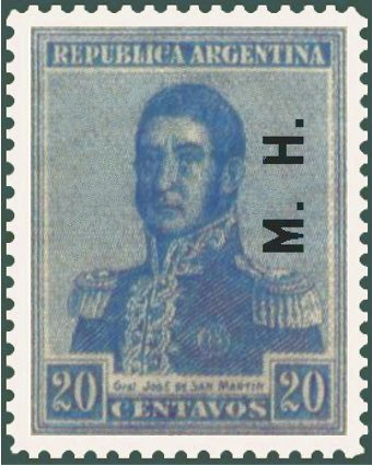 José Francisco de San Martín (1778-1850), ovpt. "M.H."