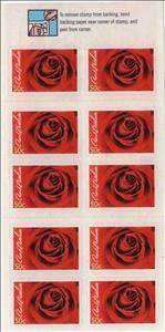 Booklet, Self Adhesive Booklet, Australia,  , Flowers, Greetings, Roses