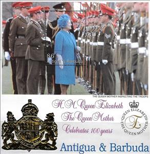 Souvenir Sheet, Inspecting the troops, Antigua and Barbuda,  