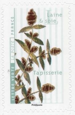 Stamp, Wool, France,  , Art, Flowers