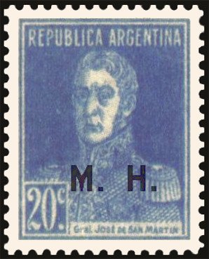 José Francisco de San Martín (1778-1850), ovpt. "M.H."