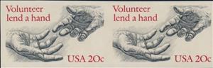 Se-tenant, Volunteer lend a Hand, United States of America,  , Hands