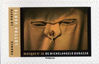 Stamp, Mask n°26, France,  , Clothing, Masks