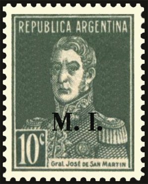 José Francisco de Saan Martín (1778-1850), ovpt. "M.I."