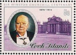 Stamp, Blenheim Palace, Cook Islands,  , Anniversaries and Jubilees, Palaces, Politics
