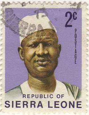 President Siaka Stevens (2c lavender)