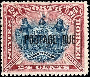 Coat of Arms with Supporters - overprinted