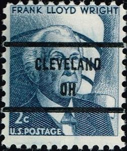Stamp, Frank Lloyd Wright (1869-1959), Architect, United States of America,  , Architects, Famous People, Men
