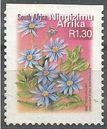 Stamp, Felicia amelloides, South Africa,  , Flowers, Plants (Flora)
