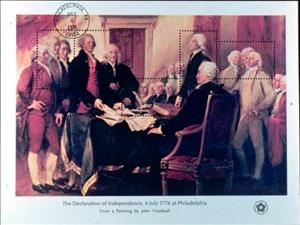 Souvenir Sheet, Declaration of Independence, by John Trumbull, United States of America,  