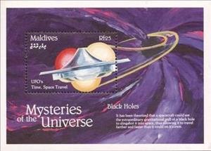 Souvenir Sheet, Black holes, Maldives,  