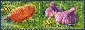 Se-tenant, Joined Pair, Australia,  , Animals (Fauna), Molluscs, Sea Life