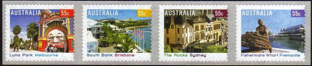 Se-tenant, Self Adhesive Strip Of 4, Australia,  , Amusement Parks, Tourism