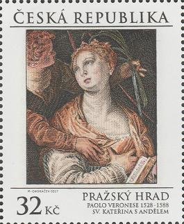 Stamp, Paolo Caliari, Veronese: St Catherine with Angel, Czech Republic,  , Painters