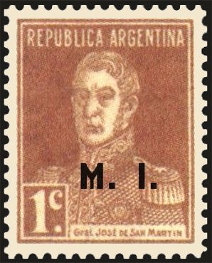 José Francisco de San Martín (1778-1850), ovpt. "M.I."