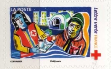 Stamp, Tramp, France,  , Red Cross and Red Crescent