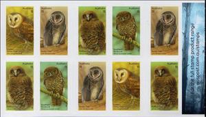 Booklet, Self Adhesive Booklet, Australia,  , Birds, Owls