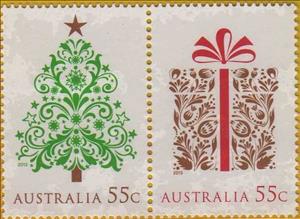 Se-tenant, Se-tenant Pair, Australia,  , Christmas