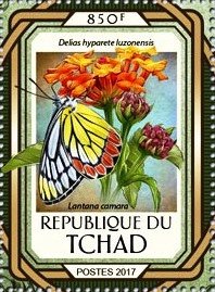 Stamp, Delias hyparete luzonensis, Cinderellas,  , Butterflies, Insects