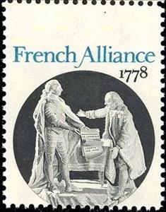 Stamp, French Alliance, United States of America,  , Anniversaries and Jubilees
