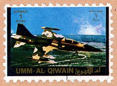 Stamp, Plane, Umm al-Qiwain,  , Aircraft, Airlines