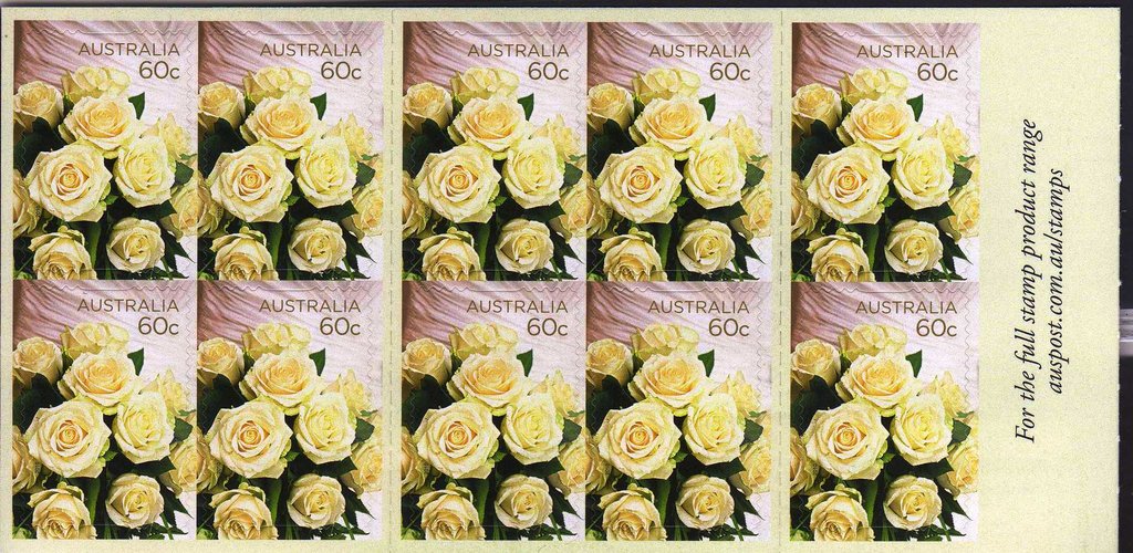 $6 Self Adhesive Booklet (roses)