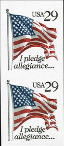 Se-tenant, I Pledge Allegiance / Flag, United States of America,  , Flags