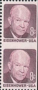 Se-tenant, Dwight David Eisenhower, United States of America,  , Famous People, Heads of State, Men, Politicians, Государственный деятель