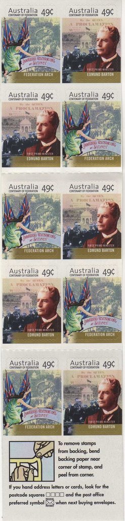 Centenary of Federation self adhesive booklet