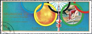 Stamp, Gymnastics , asymmetic bars, Ajman,  , Gymnastics, Olympic Games