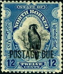 Stamp, Definitive of 1927/1928 with horizontal overprint, North Borneo,  , Animals (Fauna)