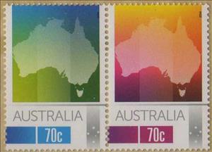 Se-tenant, Se-tenant Pair, Australia,  , Greetings, Maps