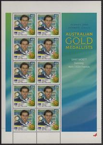 Mini Sheet, Grant Hackett minisheet, Australia,  , Famous People, Olympic Games, Sports, Swimming