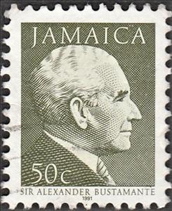 Stamp, Sir Alexander Bustamante - dated 1991, Jamaica,  , Famous People, Heads of State, Politicians