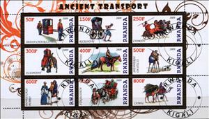 Mini Sheet, Ancient Transport, Cinderellas,  , Transport