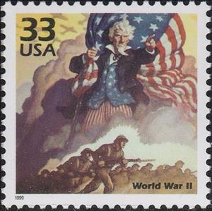 Stamp, Celebrate the Century - 1940's - World War II, United States of America,  , Second World War