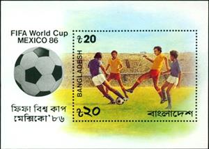 Souvenir Sheet, FIFA World Cup 1986 - Mexico, Bangladesh,  , Football (Soccer), Sports
