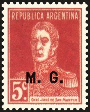 José Francisco de San Martín (1778-1850), ovpt. “M.G.”