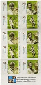Booklet, Self Adhesive Booklet, Australia,  , Famous People, Sports, Tennis