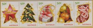 Se-tenant, Se-tenant Strip Of 5, Australia,  , Christmas