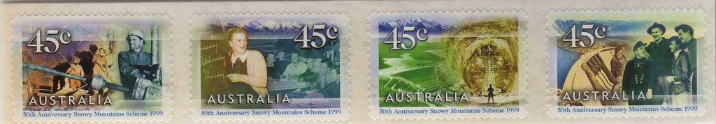 Snowy Mountains Scheme strip of 4
