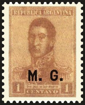 San Martin, ovpt. "M.G."