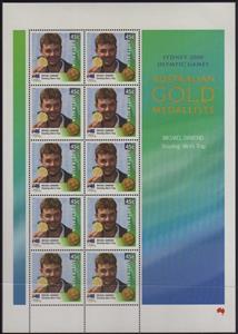 Mini Sheet, Michael Diamond offset minisheet, Australia,  , Olympic Games, Shooting Sports