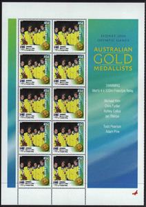 Mini Sheet, Mens 4 X 100m Freestyle Relay Minisheet, Australia,  , Olympic Games, Sports, Swimming